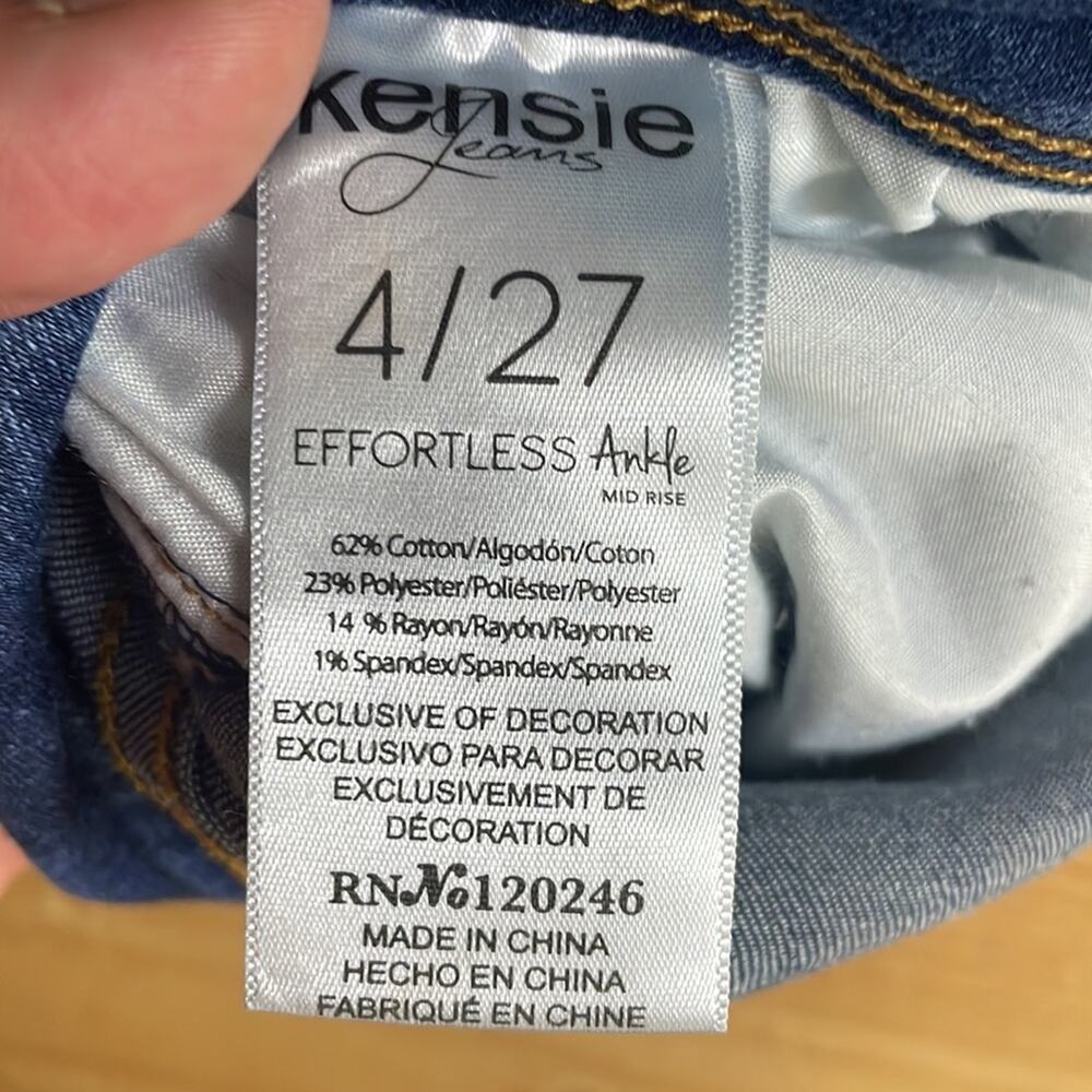 Kensie effortless ankle mid rise distressed jeans women’s 4 - Picture 10 of 13